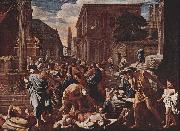 Nicolas Poussin The Plague at Ashdod, oil painting on canvas